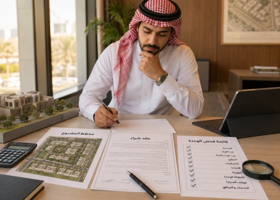 خطوات التحقق قبل شراء وحدة في مشروع عقاري